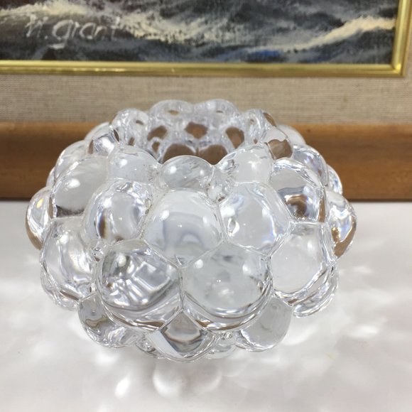 Orrefors Votive Candle Holder Lead Crystal Raspberry Anne Nilson - Picture 1 of 4